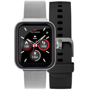 Smartwatch Technos Connect MAX Prata e Preto em oferta da loja Accessory Smart Store